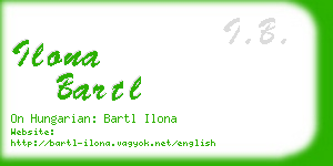 ilona bartl business card